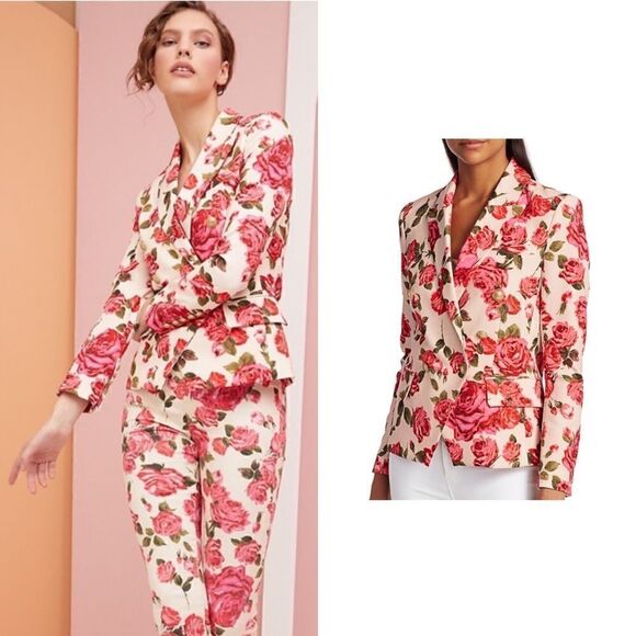 NWT $625 L’Agence Kenzie Floral Blazer